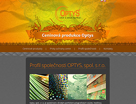 Komerční prezentace Ceninové produkce Optys